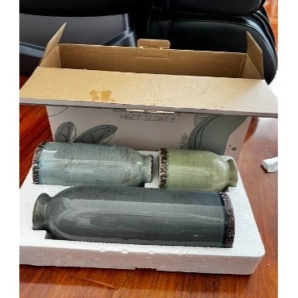 New-Ceramic Vase Set of 3, Small Vase for Modern Farmhouse Decoration - Picture 3 of 3